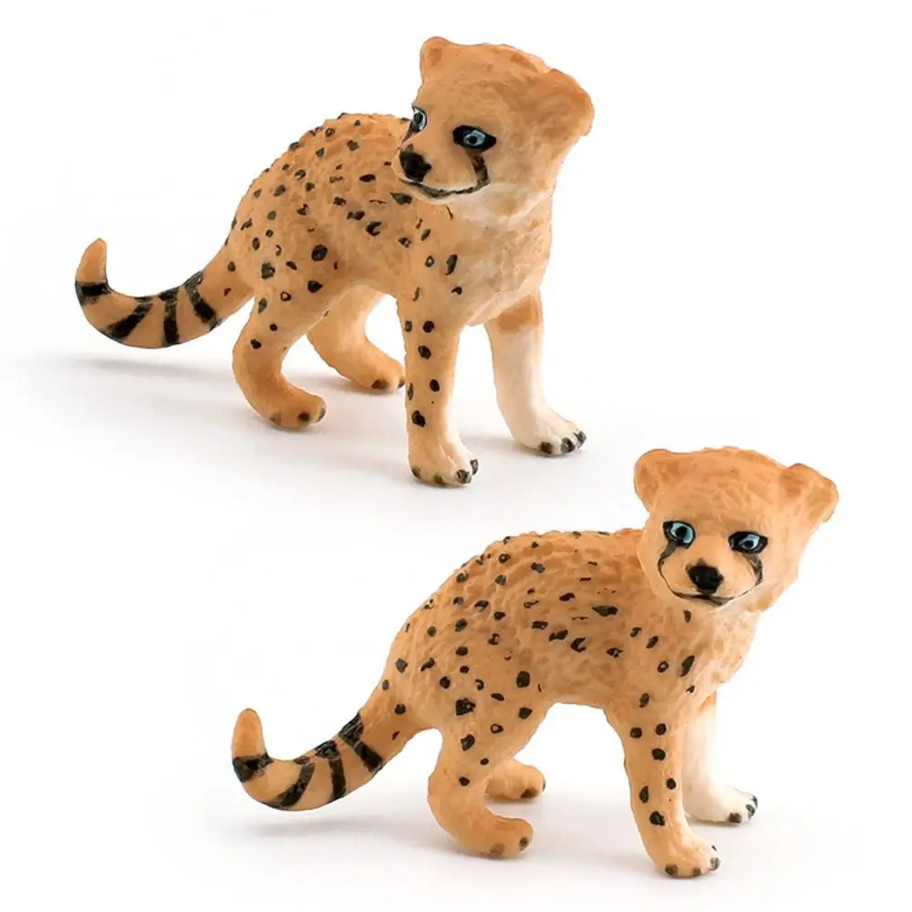 Realistic Leopard Action Figures Animal Model Simulation Snow Leopard Model Miniature Ornament Cheetah Leopard Figures