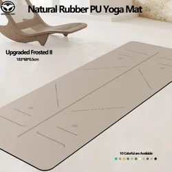 183cm Double-sided Non-slip Natural Rubber Pu Yoga Mat Beginner Asana Line Double-sided Non-slip Skipping Exercise Fitness Mat