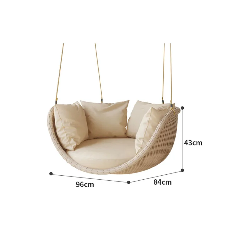 Silla colgante de macramé para interiores y adultos, Columpio de diseño, cómoda, impermeable, muebles para el hogar