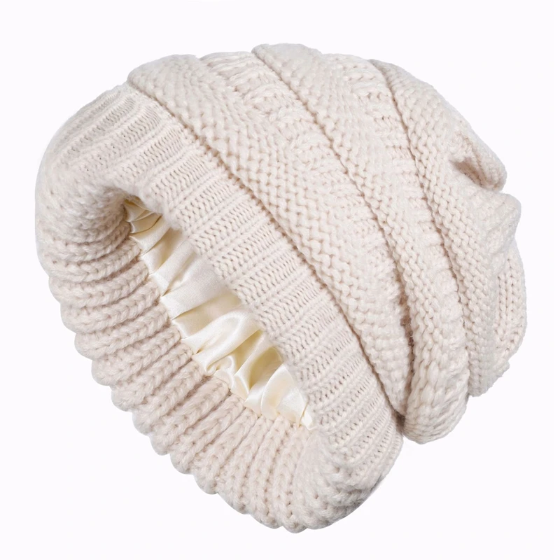 Berretto Baggy lavorato a maglia cappello invernale oversize berretto Slouchy da sci berretti Skullies donna uomo inverno aggiungi berretti caldi foderati in pelliccia