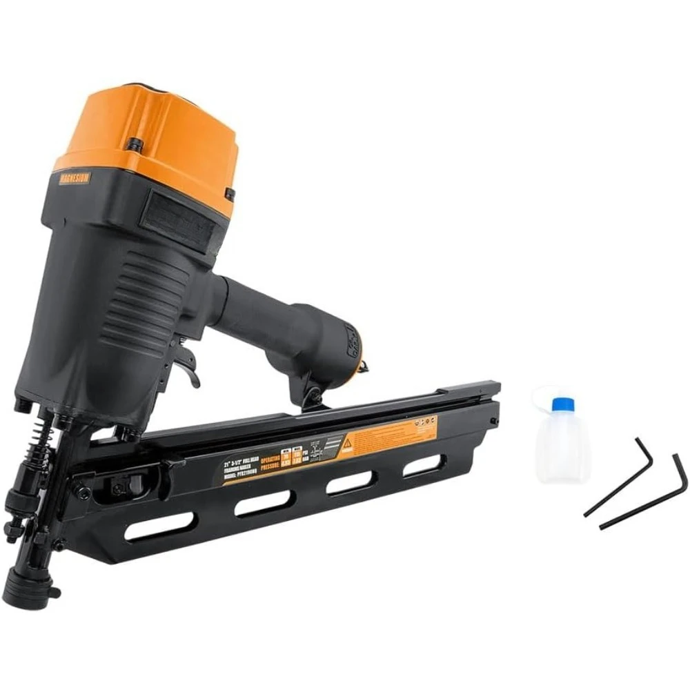 أدوات وتحسين المنزل، أداة تثبيت هوائية 21 درجة مع أظافر | 2 " – 3-1/2" أظافر رأس مستديرة بالكامل #2