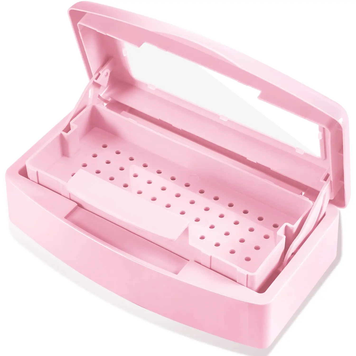 

Plastic Sterilizing Tray for Nail Art Tools, Disinfection Box, Leak-Proof, Pink