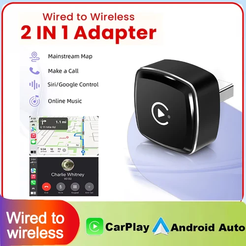 Imagen 1 del producto Adaptador Carplay inalámbrico convierte adaptador carplay cableado a inalámbrico para iPhone, Control inalámbrico Plug & Play Carplay