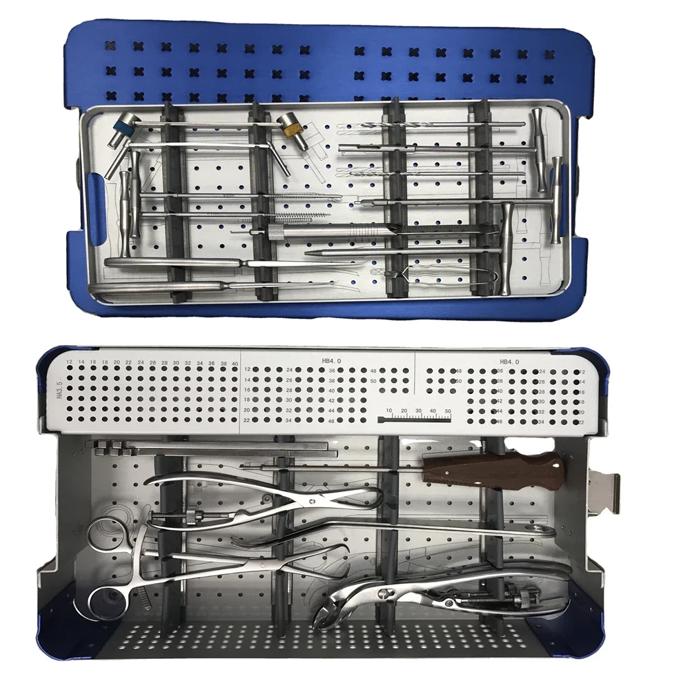 AO Standard Orthopedic Instruments Small fragment Instrument set for fracture surgery with trauma plate pet