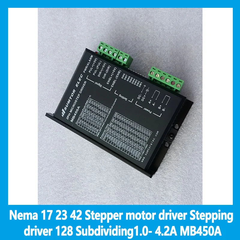 

Nema 17 23 42 Stepper motor driver Stepping driver 128 Subdividing1.0- 4.2A MB450A