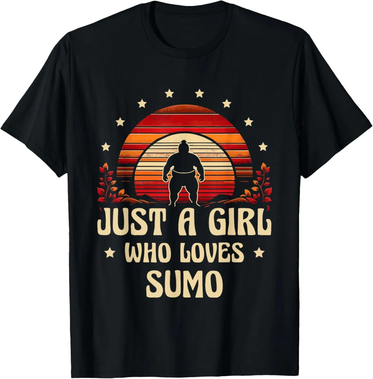 Sumo Wrestling Japan Tokyo Makuuchi Tournament T-Shirt Individuality Harajuku Mens Fashion Printed T-shirt