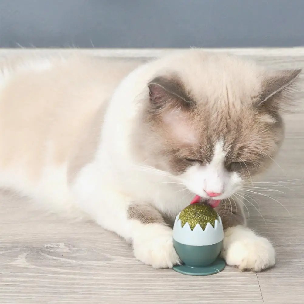 Catnip Ball No Preservatives Bite-resistant Rotating Emotional Comfort Entertaining Catnip Wall Ball Cat Toys Puppy Supplies