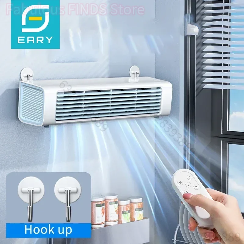 Eary Wandmontierter Turmventilator ohne Rotorblätter mit Fernbedienung, einstellbarer starker Luftstrom für den Sommer, für Schreibtisch-Klimaanlagenventilator