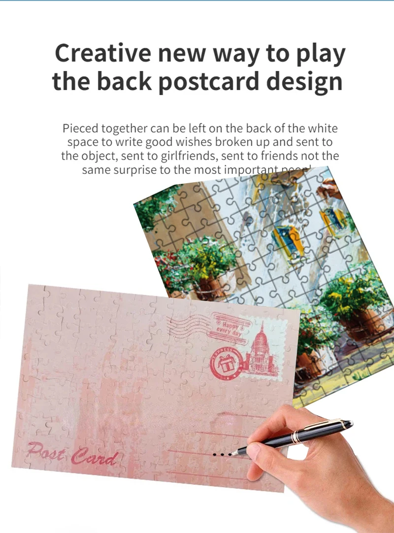 150PCS Mini Test Tube Jigsaw Puzzles Tranquil Street Corner Decompression Toy Fridget Puzzle Game Family Decoration