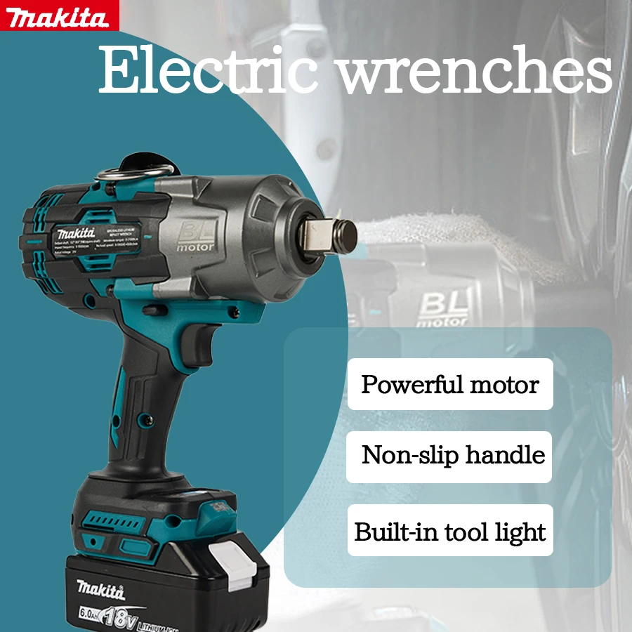 MAKITA rechargeable impact wrench high-power 1300 torque car tire installation scaffolding air cannon 