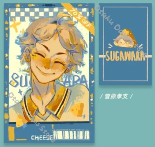 Haikyuu!! Ukai Keishin Kei Tsukishima Yu Nishinoya Coloured Paper Badge Anime Q-version Pendant Emblem Breastpin Asahi Azumane