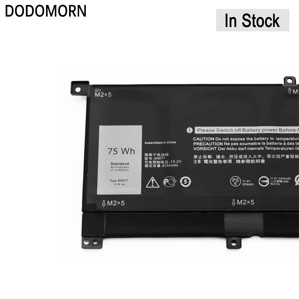 بطارية لاب توب DODOMORN لديل ، ديل XPS 15 ، 2 في 1 ، oy ، D1605TS ، الدقة ، 2 في 1 ، P73F ، 8NOT7 ، TMFYT ، 8N0T7