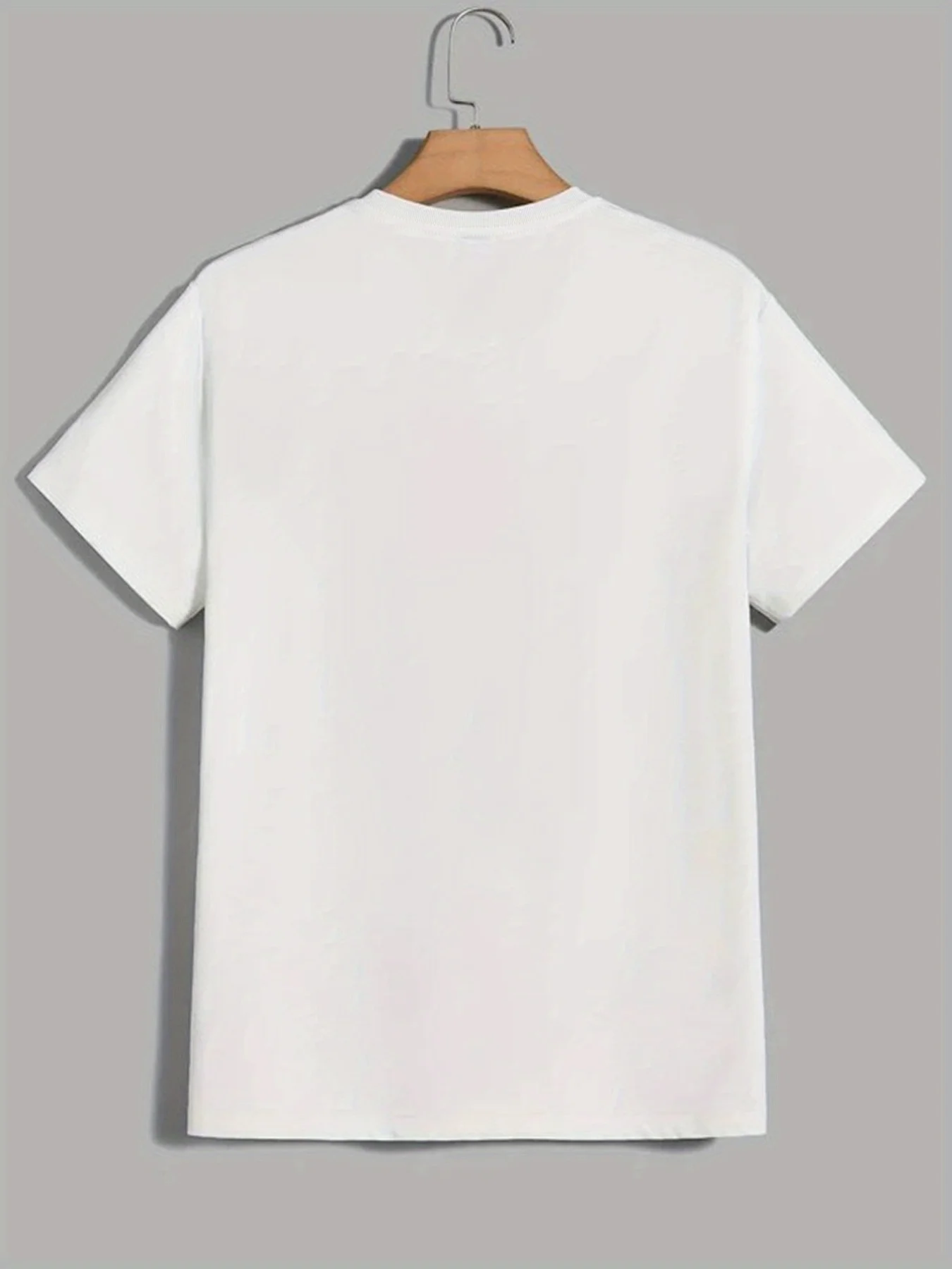 "Choose" Pattern, Men's Casual Slightly Stretch Crew Neck Graphic Tee, Male Clothes For Summer