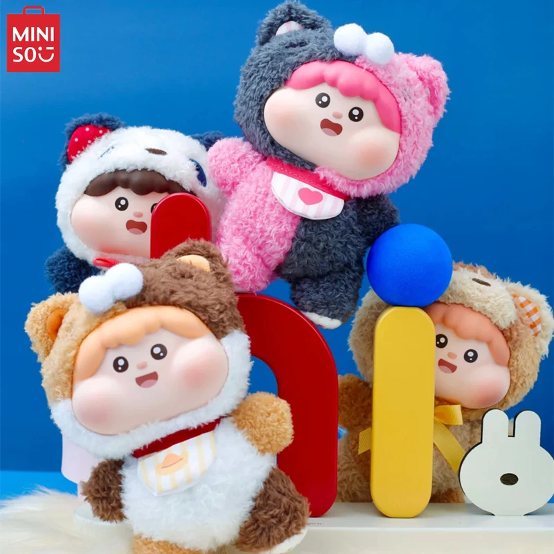 MINISO Blind Box Meatball Marshmallow Little Treasure Vinyl Plush Model Cute Pendant Children's Toy Ornament Birthday Gift