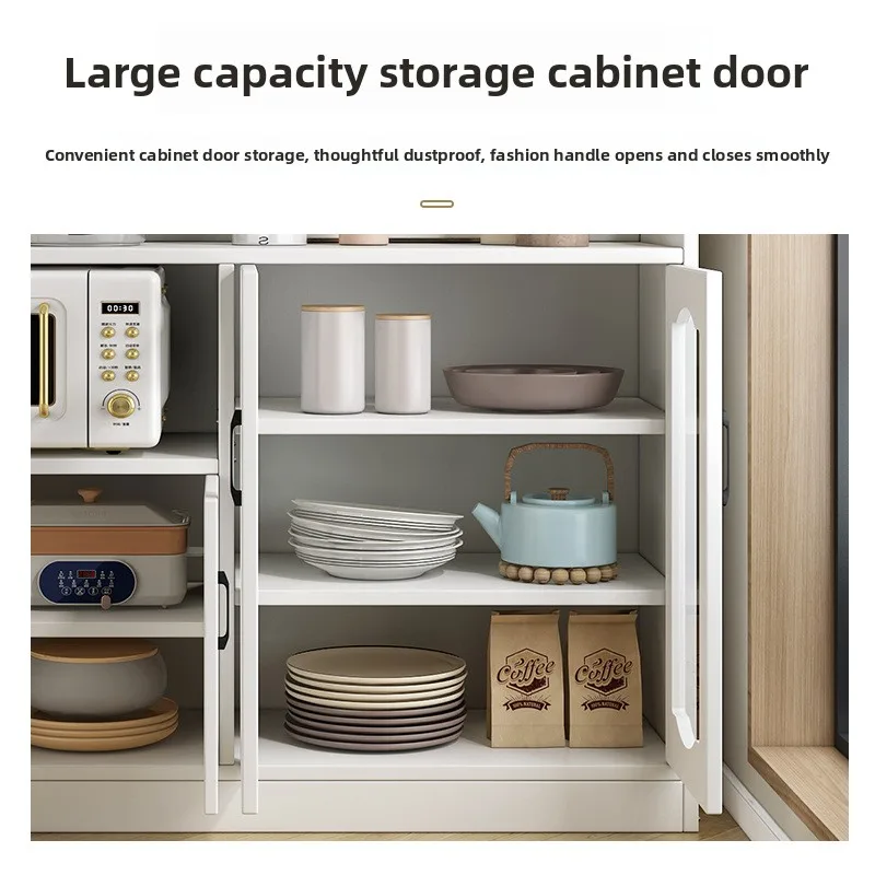 #Modern Minimalism Stone Living Room Storage Tea Cabinet with Double Door 5+ Drawers for Small Apartment
