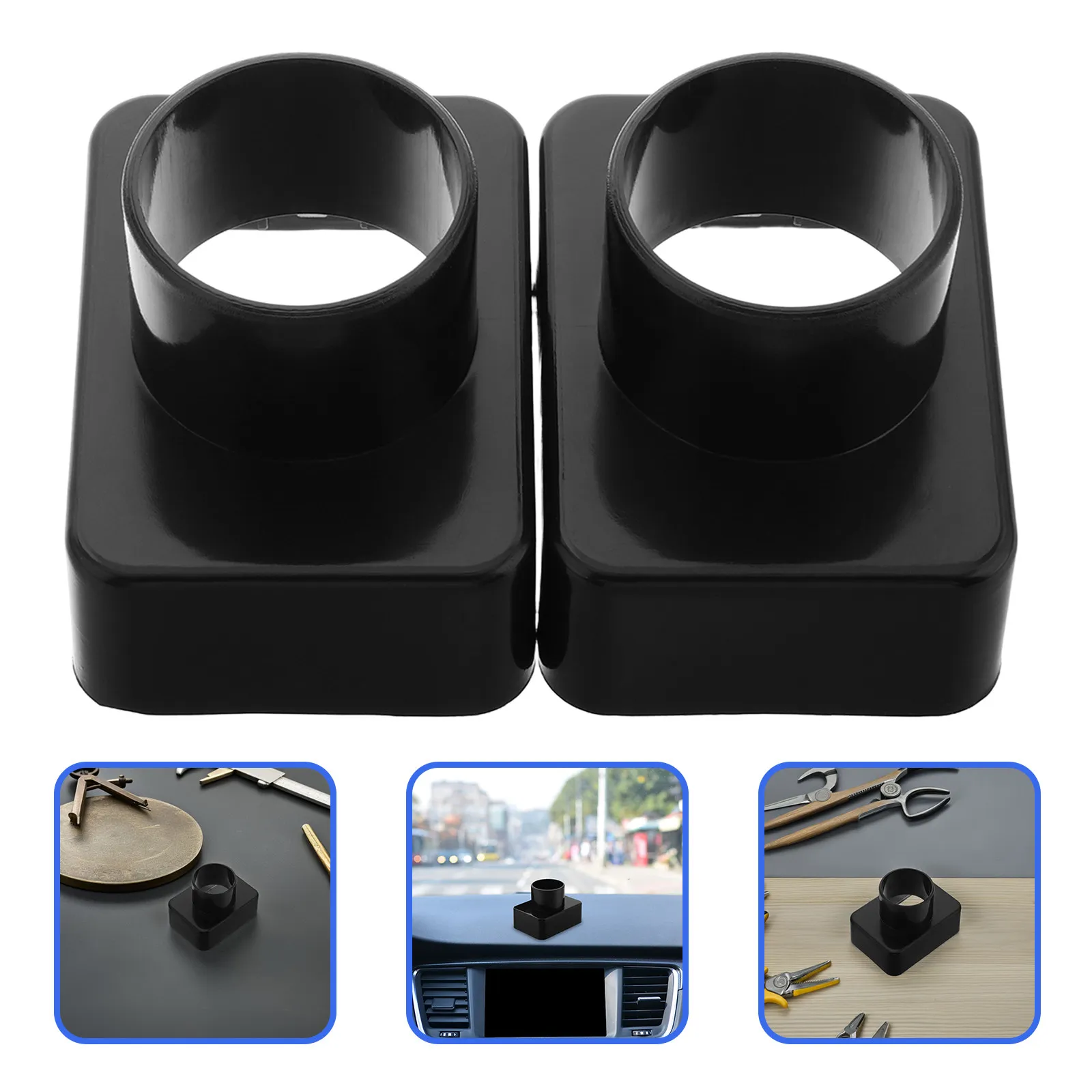 2Pcs Plastic Air Conditioning Outlet Duct Connector Car Vent Extension for System Enhanced Airflow Car Interior