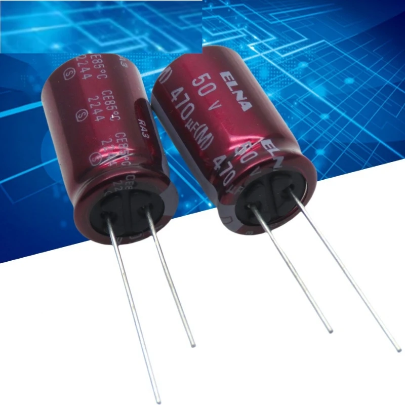 5PCS 470UF 50V Audio Capacitor 50V 470UF 12.5X20 RA3 Purple Red Robe
