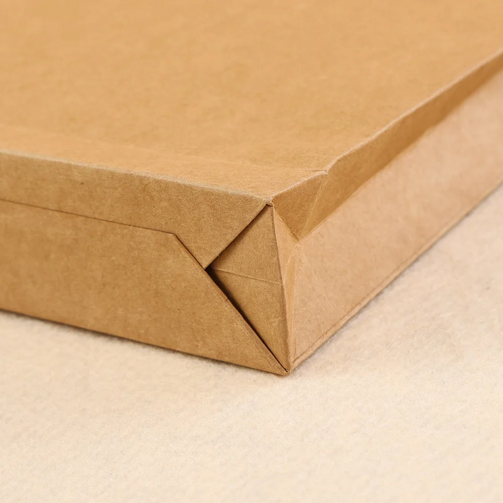 

6pcs A4 Light Brown Large Capacity File Bag Lightweight Paper Organizer For Office School Business Travel Document