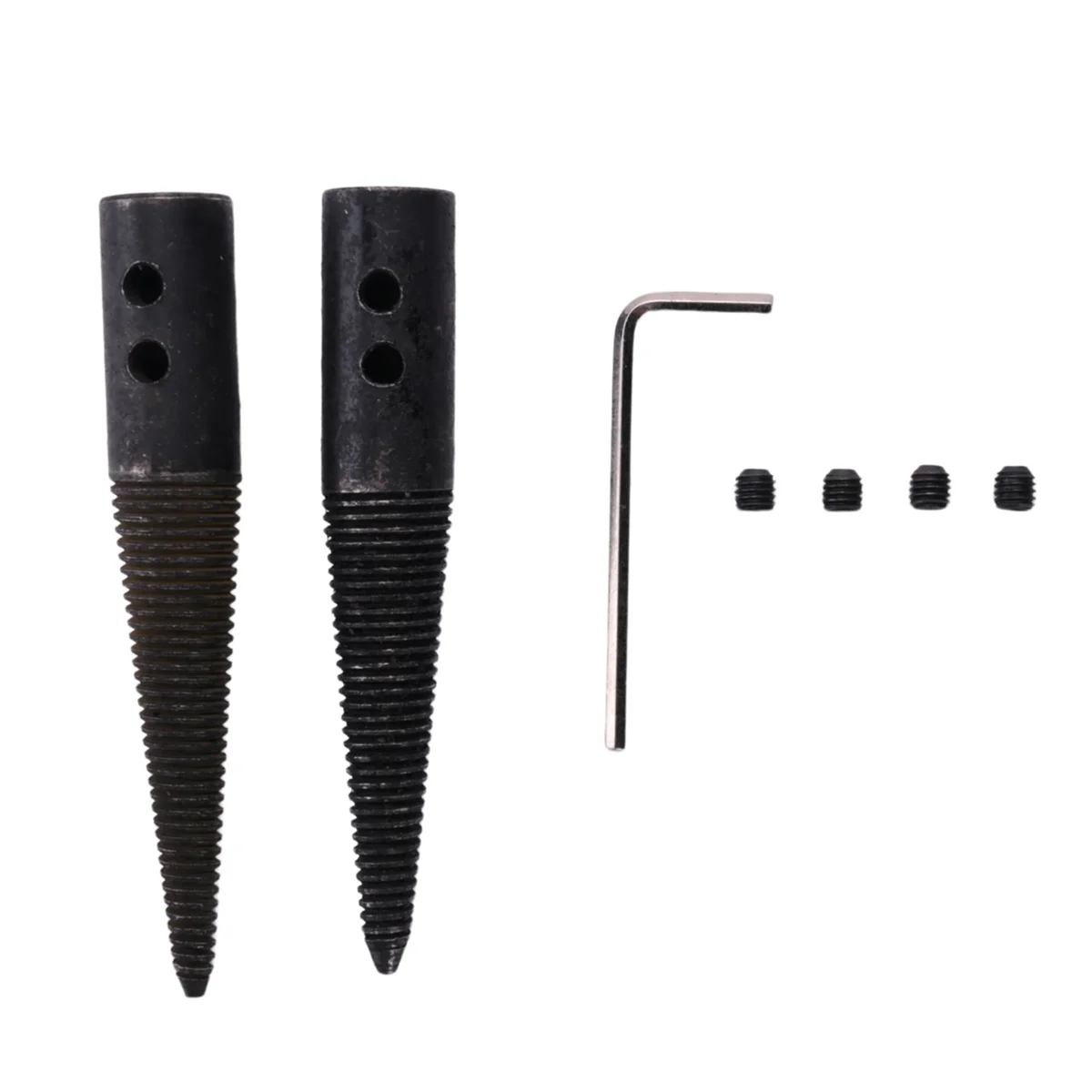 A55T3Pcs/1 Set Polishing Connecting Rod Tapered Spindle Adapter Threaded for Bench Buffer Buffing Polishing Wheel