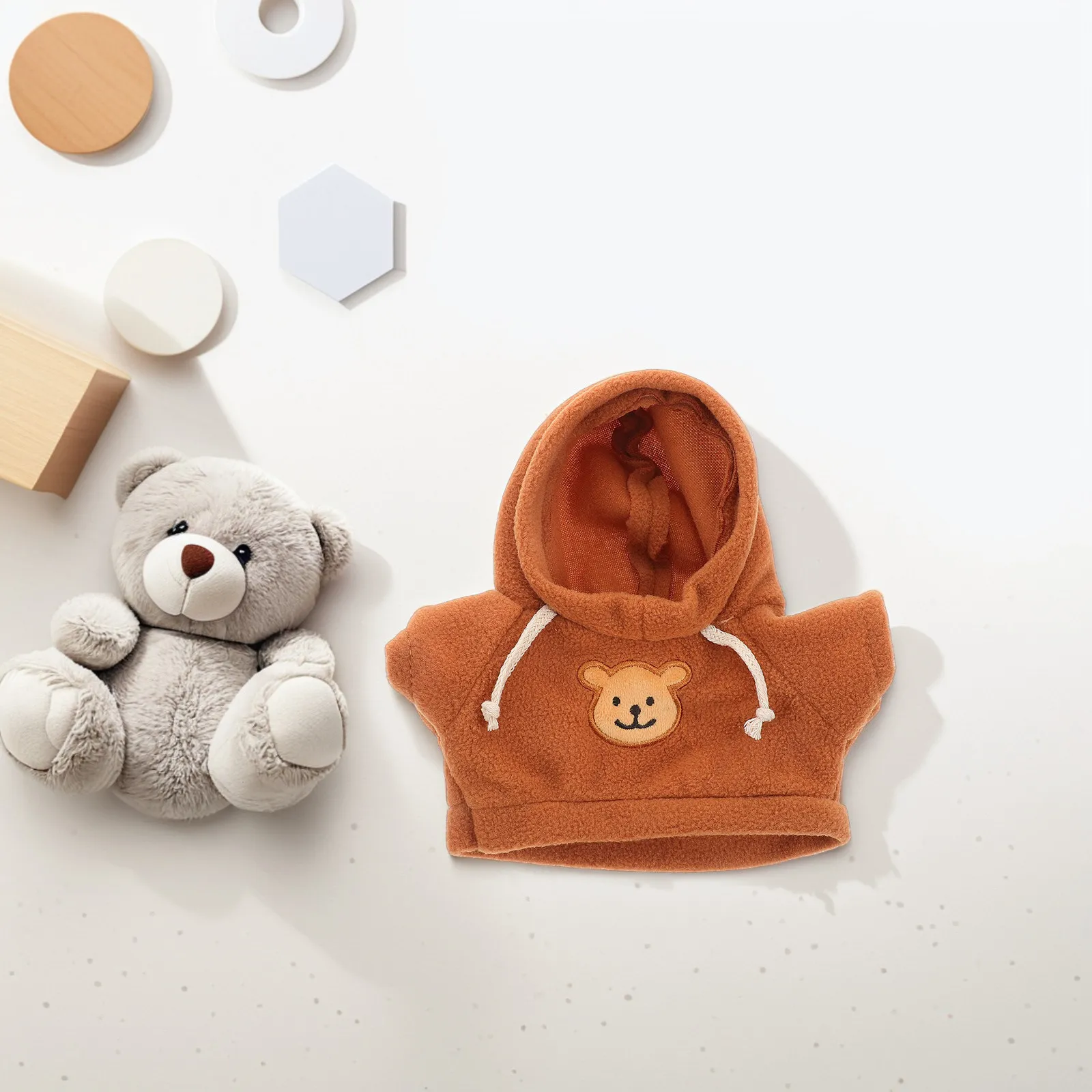 5Pcs Bear Clothing 14-18 Inch Stuffed Animals Basic Shirts Hoodies Handmade DIY Cute Outfits Stuffed Animal Accessories