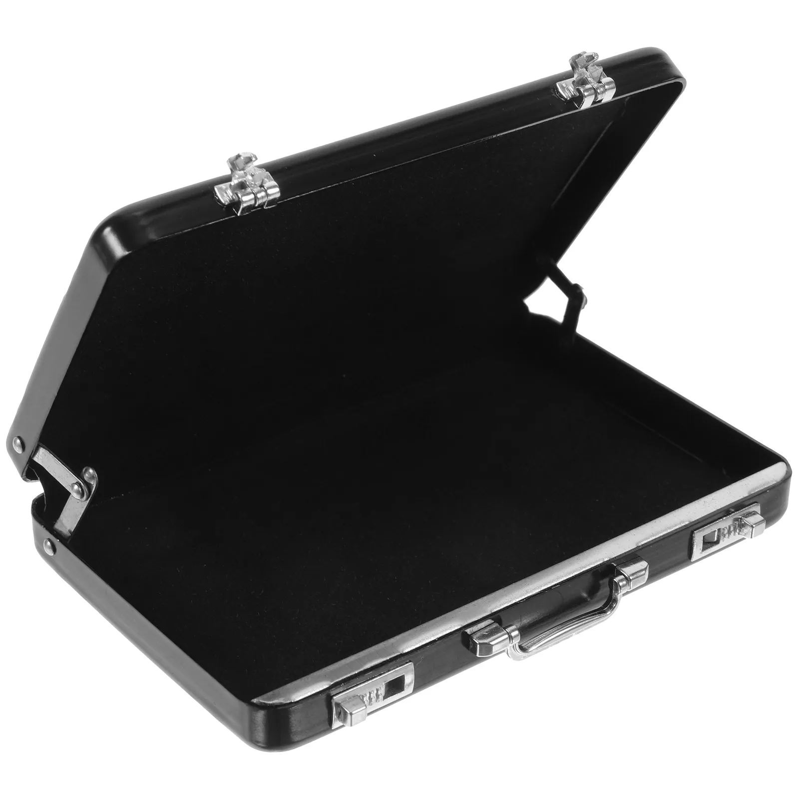 Business Card Holder Aluminum Alloy Mini Briefcase Stylish Card Case Portable Organizer Credit Id Money Storage Office Supplies