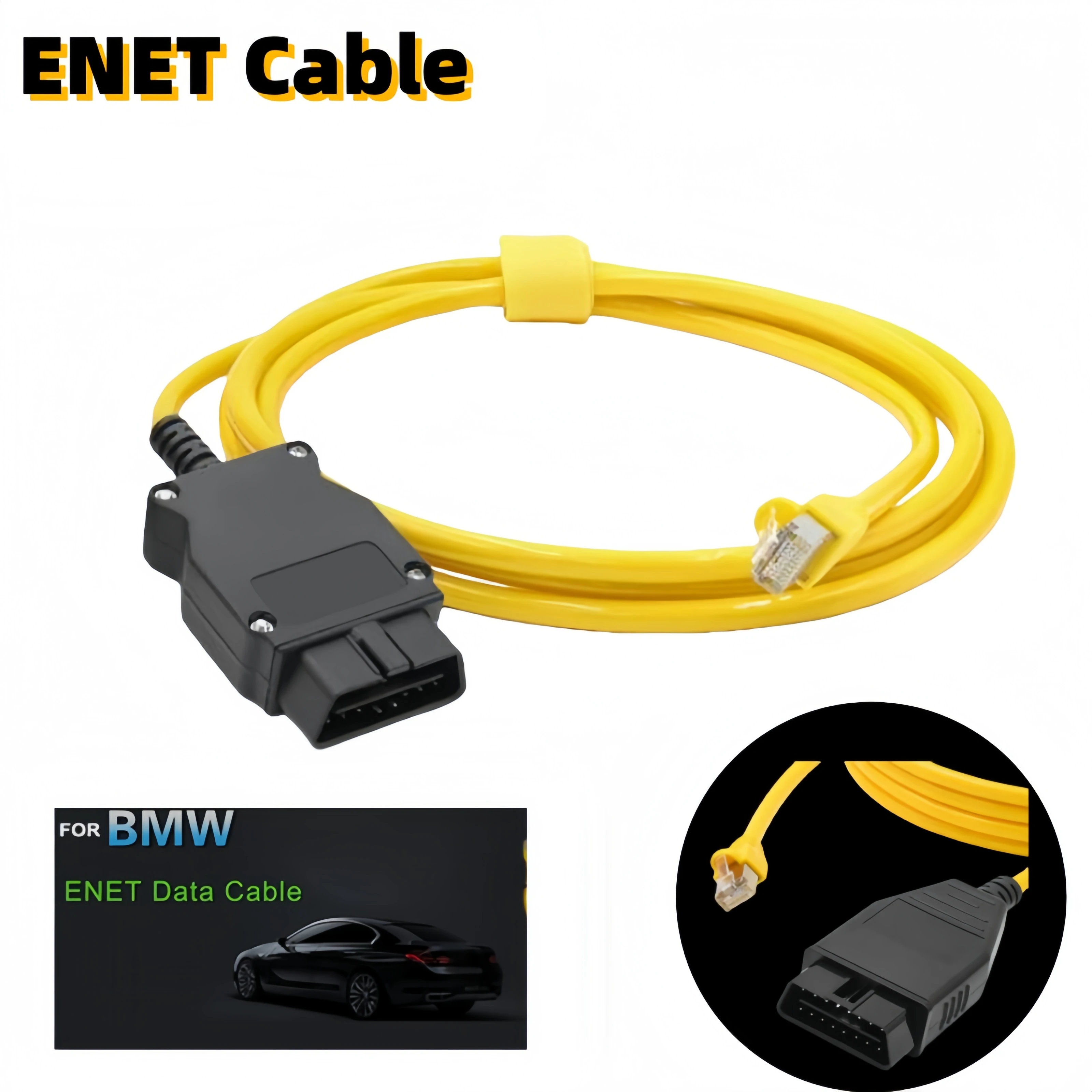 Professional ENET Cable E-SYS ICD Coding Tool F-Series Hidden Data OBD2 Diagnostic Scanner ECU Programmer For BMW Cars