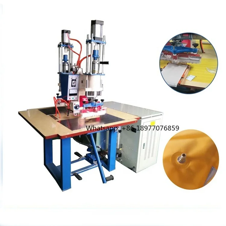 Double Head Foot Hydraulic Welding Heating LOGO Leather High Frequency Hot Press Machine