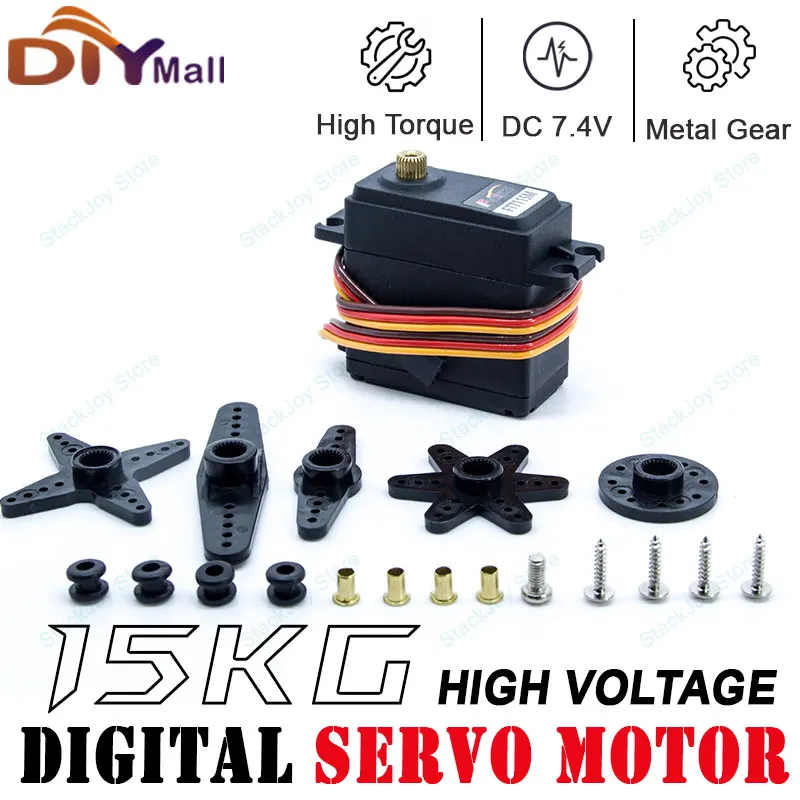 FT7115M 19.5KG Servo Digital Full Metal Gear Impermeable 180 °   Alto par para RC Baja coche barco Arduino DIY Robot