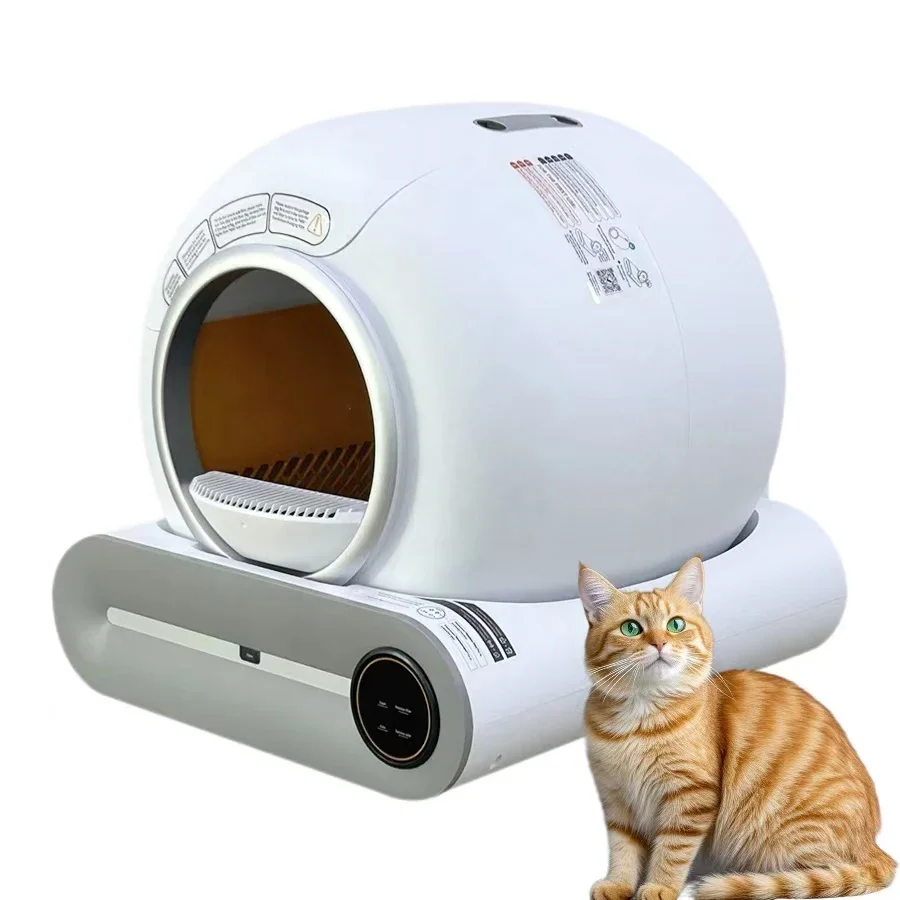 Caixa de areia automática para gatos, banheiro com autolimpeza, caixa de areia inteligente para gatos, fornecedor para animais de estimação