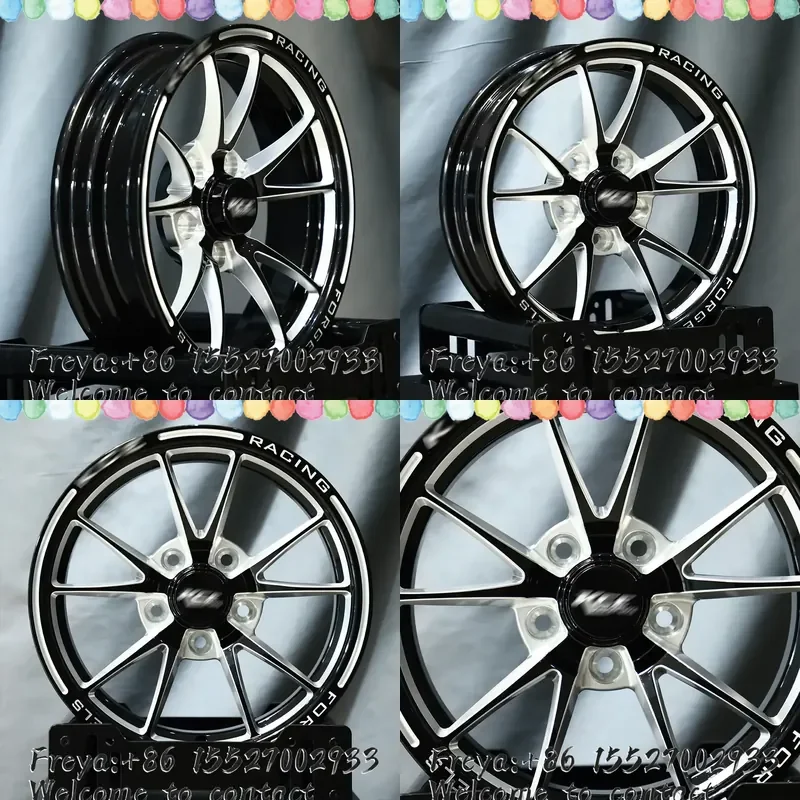 15x4 15x10 5x114.3 5x4.5 One Piece Forged Drag Wheels Gloss Black Milled Front Runner Rear Beadlock for Mustang Drag Wheel