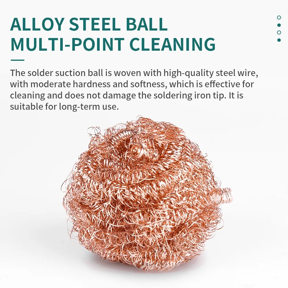 LUXIANZI Welding Cleaning Ball Soldering Iron Tip Cleaner Mesh Filter For Desoldering Tin Remove Tool Copper Wire Clean Balls