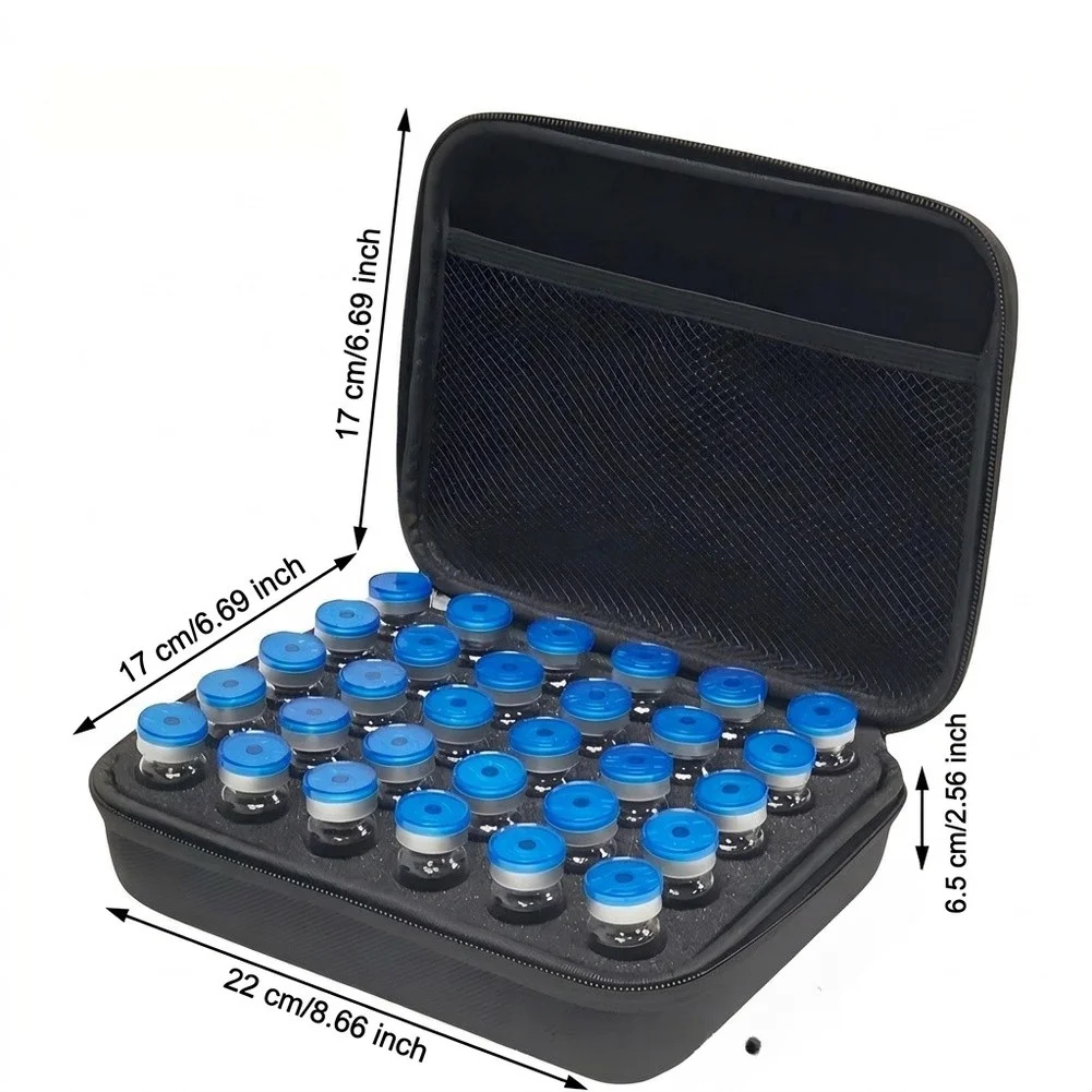 For Managing Insulin On Trip Insulin Vial Organizer Insulin Vial Organizer Travel Tool Case 30 Slot Vial Holder