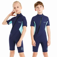 Traje de neopreno de 2 mm para niños y niñas, traje de baño profesional para niños de una pieza, traje de baño de buceo corto para surf para playa