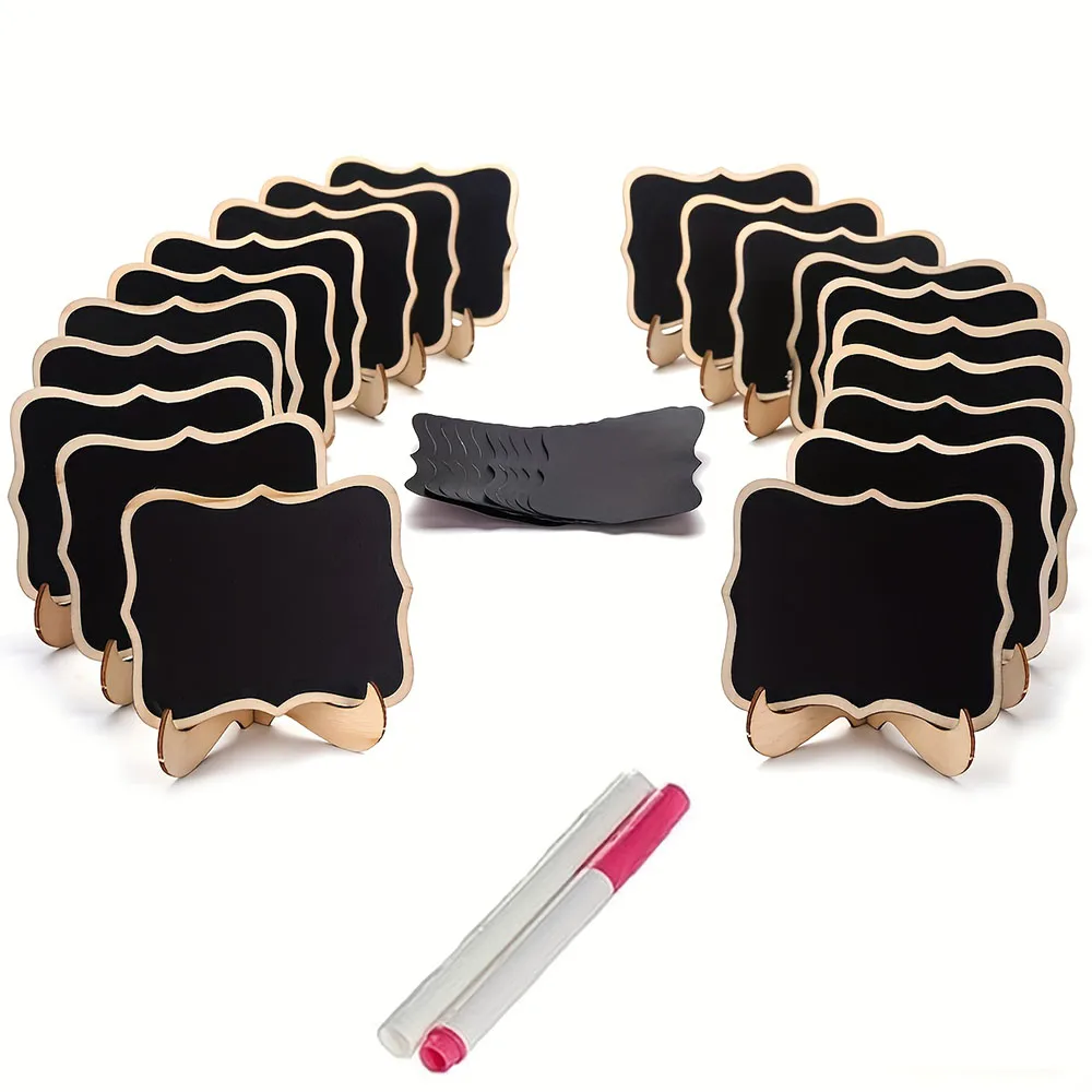 20pcs/10set small blackboard logo with column bracket, wedding logo, party supplies, and event decorations