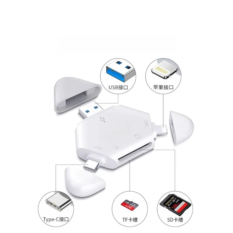 

Applicable Apple mobile phone card reader 3-in-1 multi-function universal USB 3.0 SLR Sony Canon digital camera SD memory