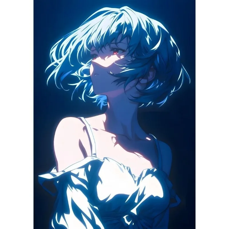 Ayanami Rei EVA Poster New High-definition High-face Borderless Canvas Suitable for Restaurant Bedroom Corridor Decoration