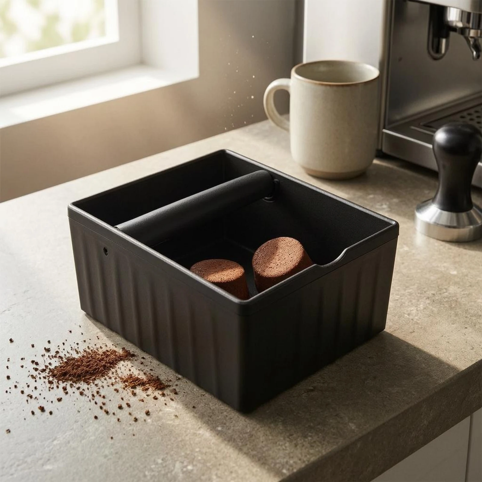 กล่องทิ้งกากกาแฟเอสเพรสโซ่ ABS - Coffee Knock Box บทวิจารณ์และราคา