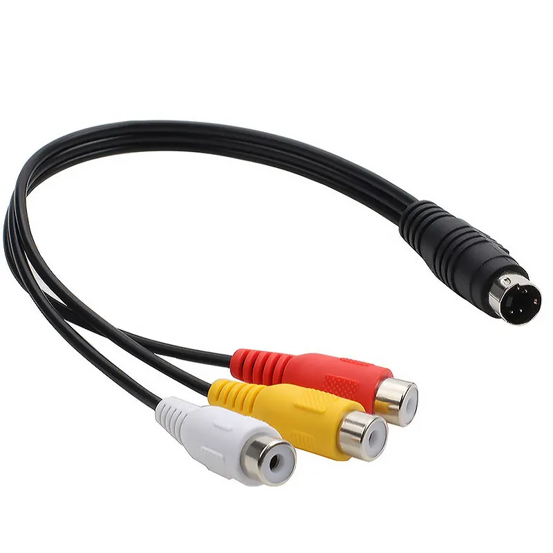 0.25M 3RCA 7/9pin Audio Video AV Cable 7PIN 9PIN S-Video S terminal to 3RCA