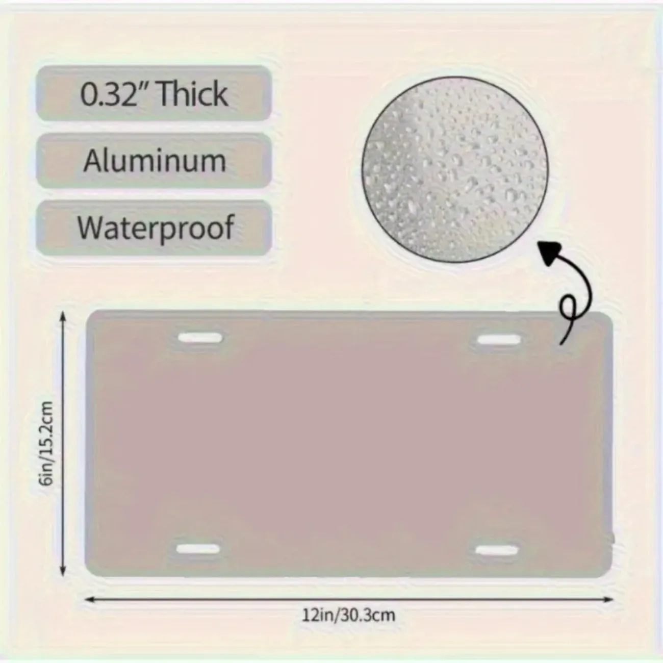 1 قطعة لوحة ترخيص ألومنيوم فلوريدا مخصصة |   12x6 بوصة نص شخصي تصميم فريد من نوعه |   ديكور السيارة الأمامي والمنزل (الديكور فقط)