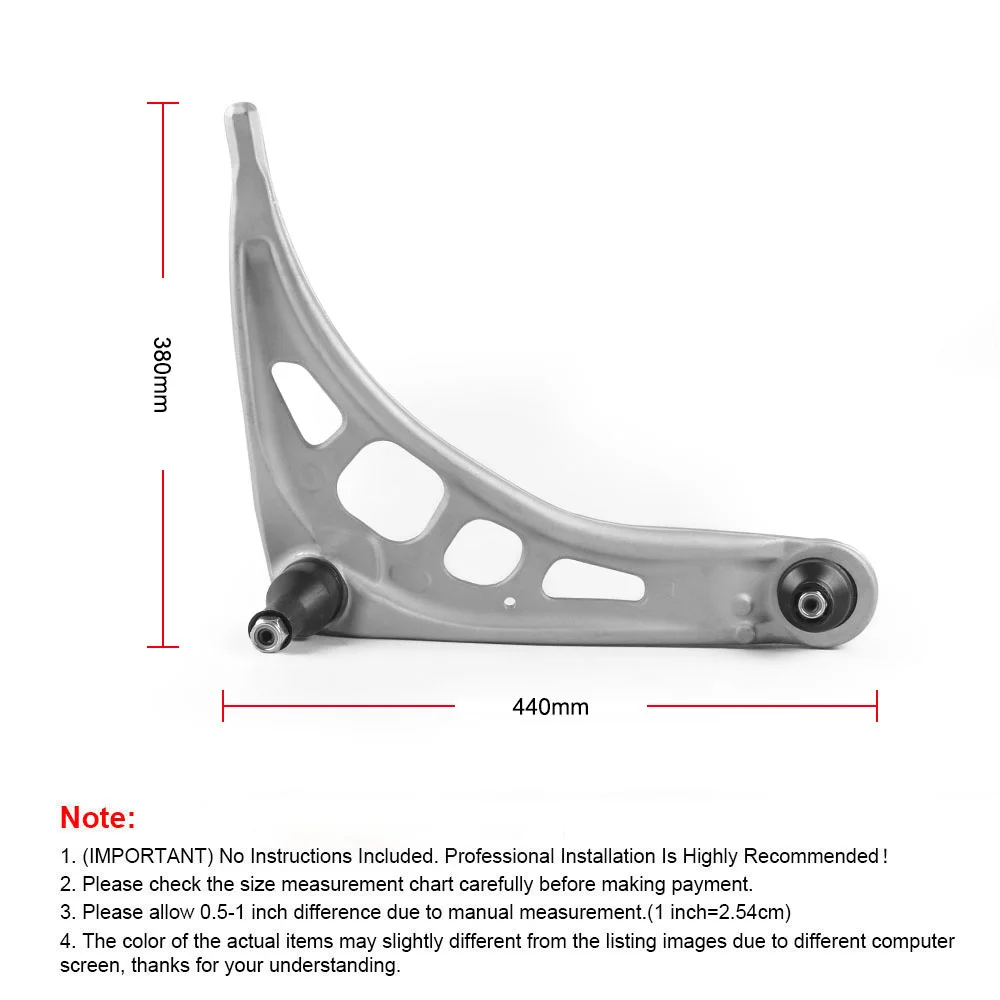 31126774819  31126774820 Front Lower Wishbone Suspension Control Arms With Monut Bushings Kit Left Right For BMW E46 3 Series