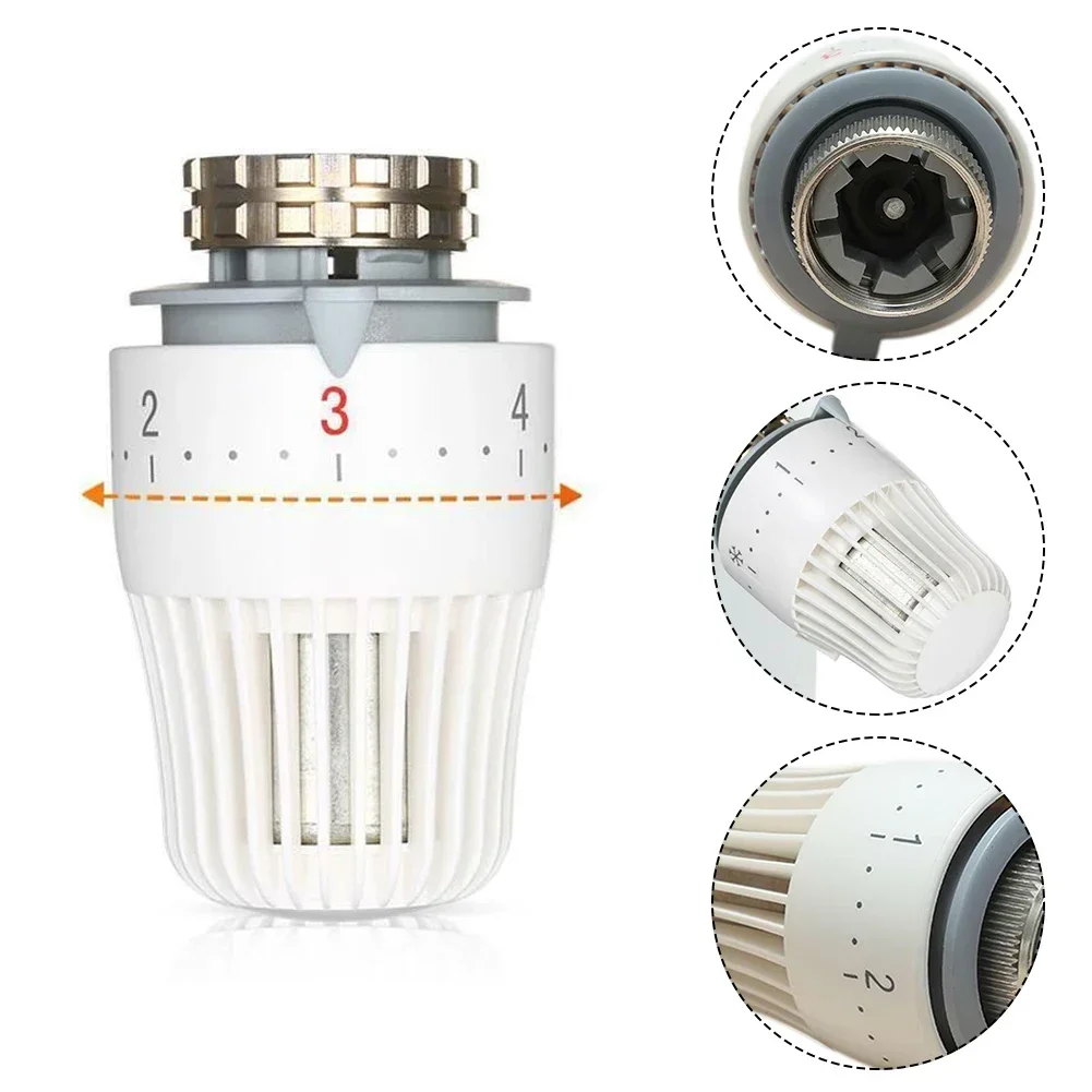 M30x1.5 Thermostatic Radiator Valve Replacement Sensor Head Control Valve Floor Heating Temperature Control Thermostat Valve Hom