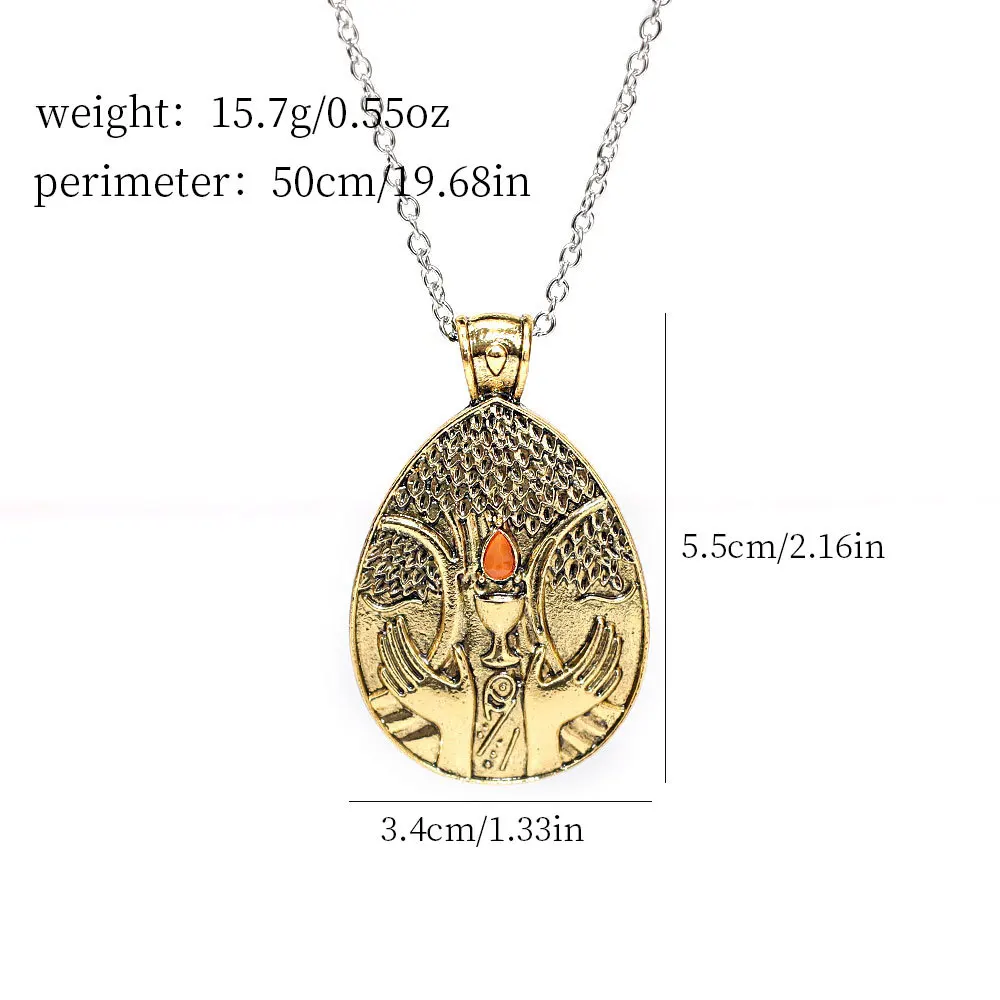 Anime Grace Blue Dew Talisman Keychain Pendant Erdtree's Favor Alloy Gaming Jewelry for Anime Fans