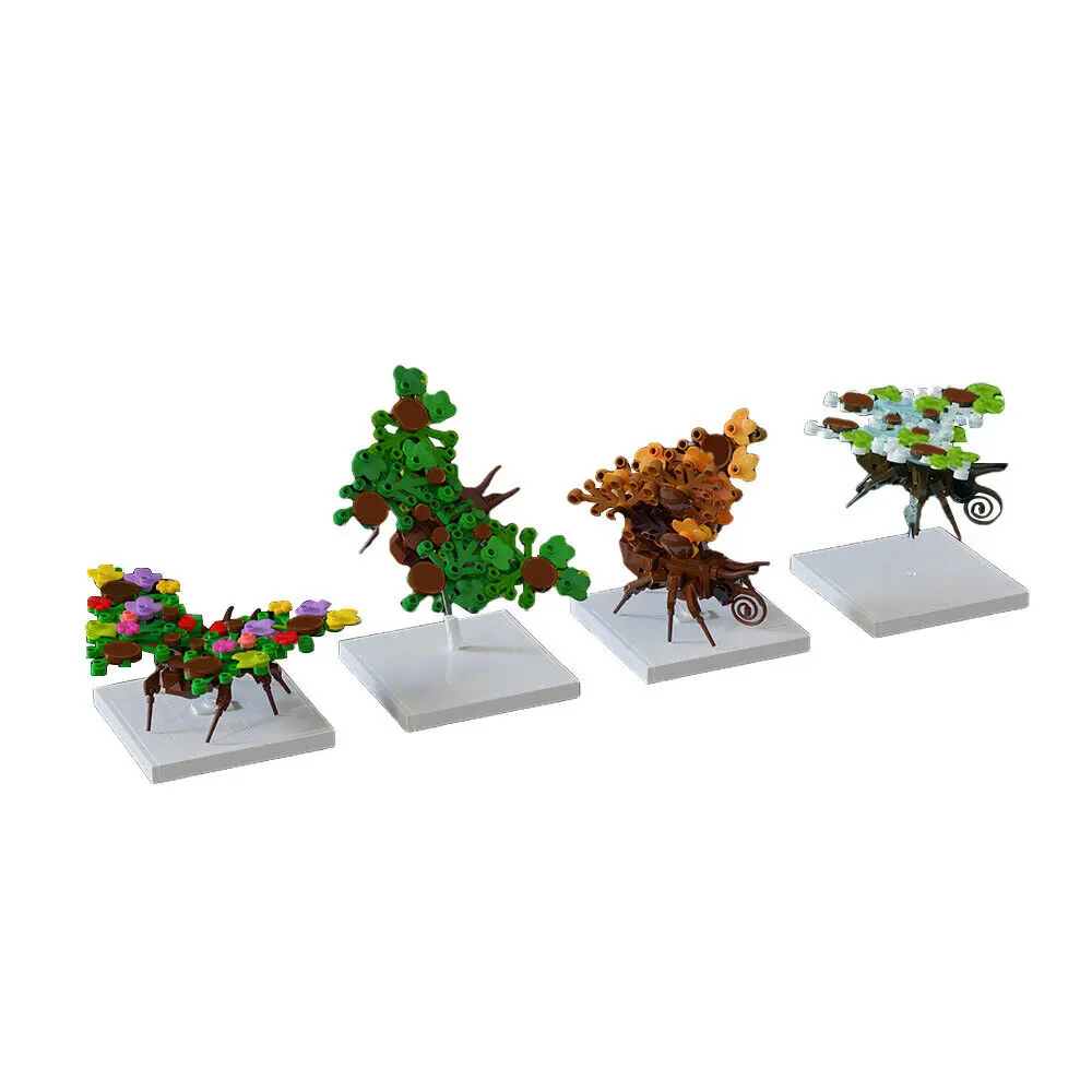 

4-in-1 Fall Creatures Butterflies Insect Model with Base 470 Pieces MOC Build