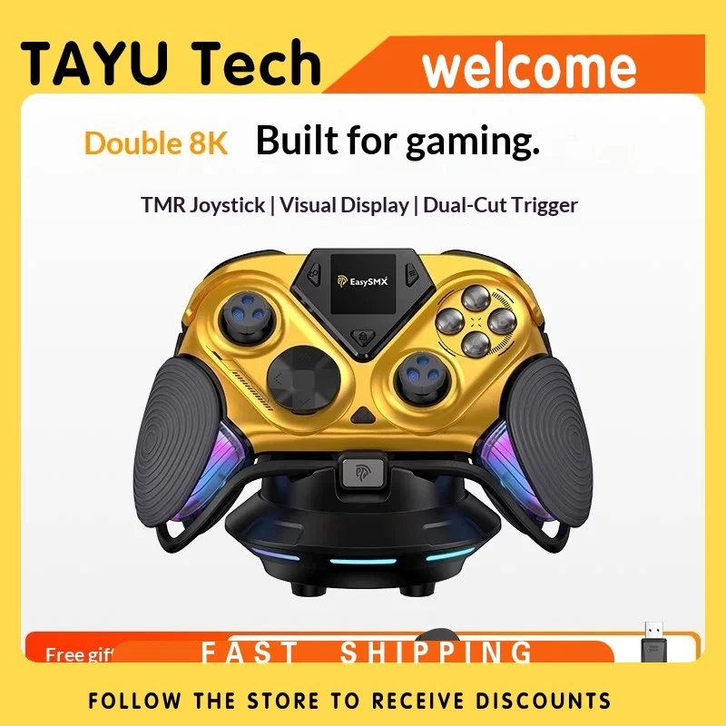 Easysmx Phantom D15 8K Bluetooth Elite Controller TMR Joystick Motion Sensing for PC Switch Mobile Apex Street Fighter