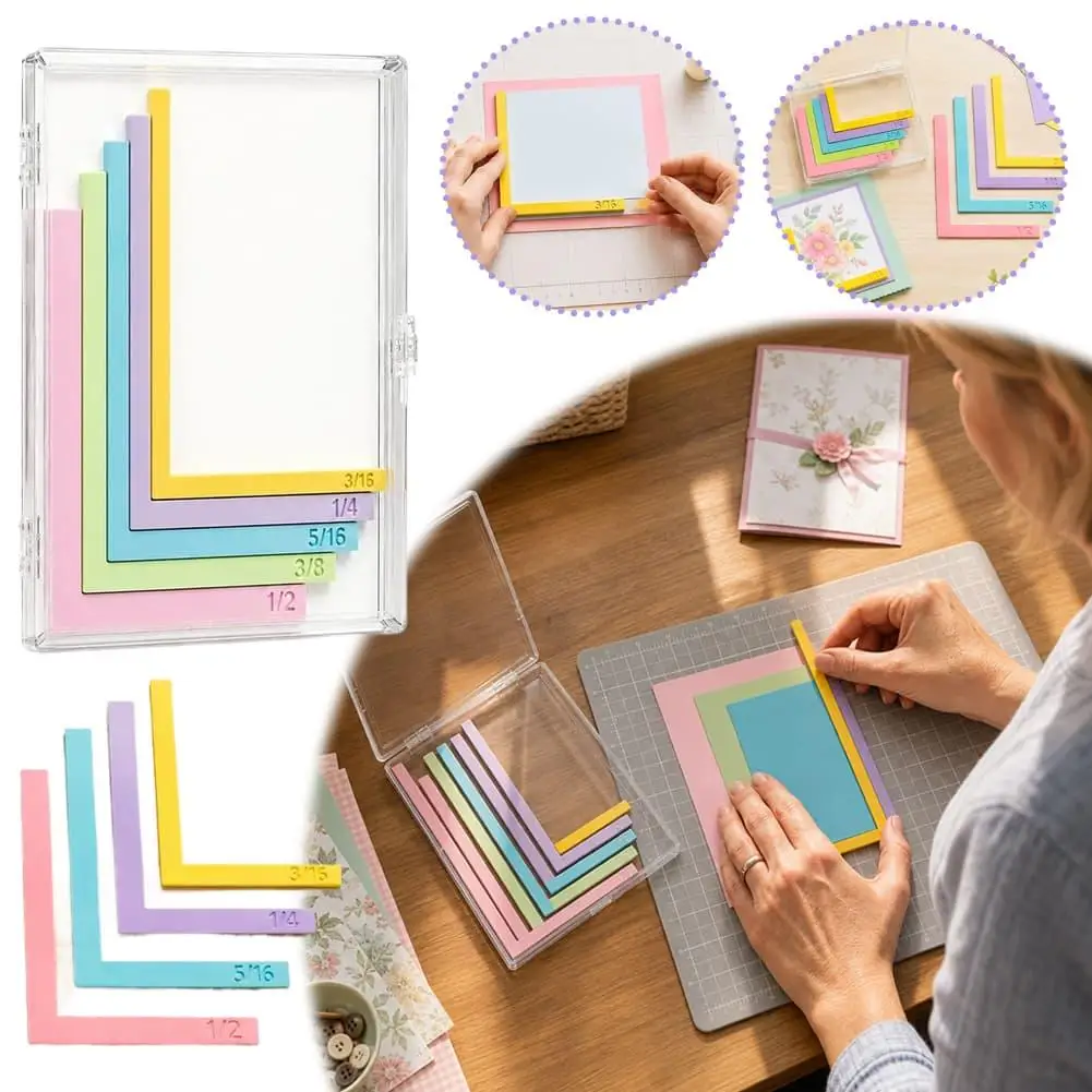 Perfect Layering Alignment Durable Accurate Rail Painting Color Cardboard Drawing Tool Card Making Alignment Guide Set With Tray