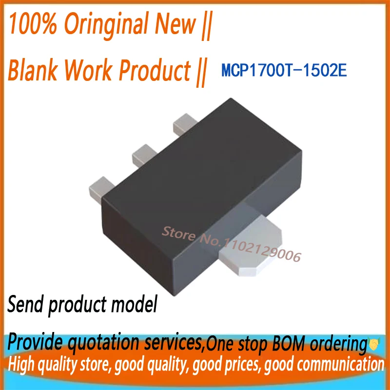5-100pcs MCP1700T-1502E/MB MCP1700T MCP1700 SOT89-3 100%New And Original