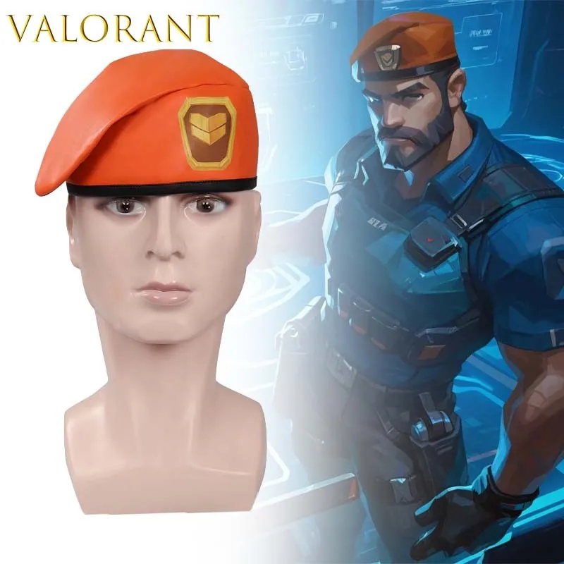 AVALORANT Brimstone Raze Cosplay Beret Replica Hat Anime Caps Officer Costume Accessory for Party Character Representation:AVALORANT Brimstone Raze Cosplay Beret Replica Hat Anime Caps Officer Costume Accessory for Party Character Representation