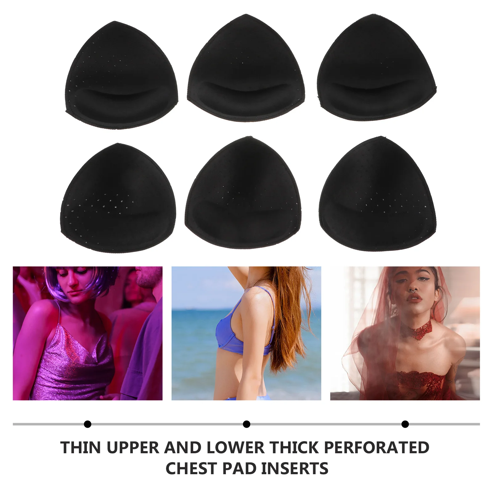 3 пары вставок для груди для купальника, вкладыши для бюстгальтера для бикини, подплечники для купальника, губка, материал Miss