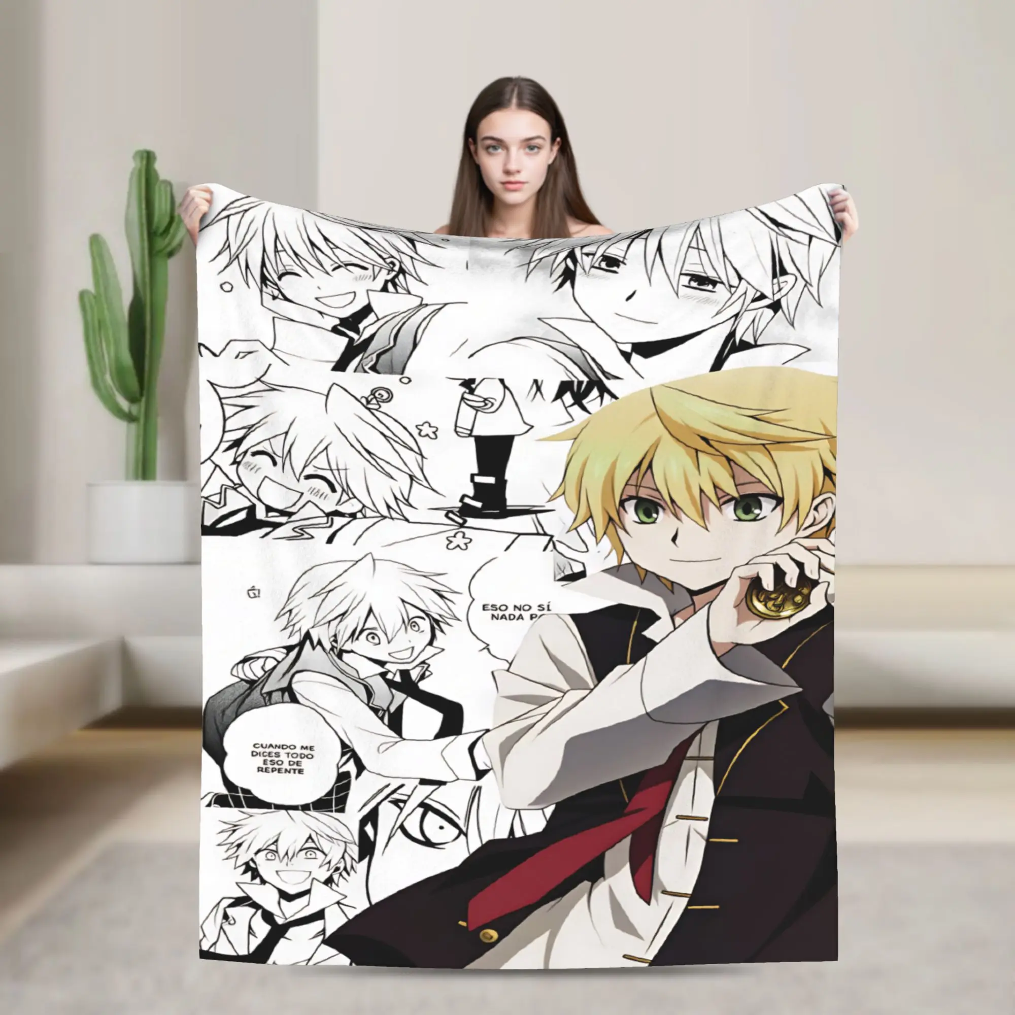 Warm Blanket Airplane Travel Ozz Manga Pandora Hearts Bedding Throws  Flannel Bedspread For Couch Bed Graphic Sofa Bed Cover