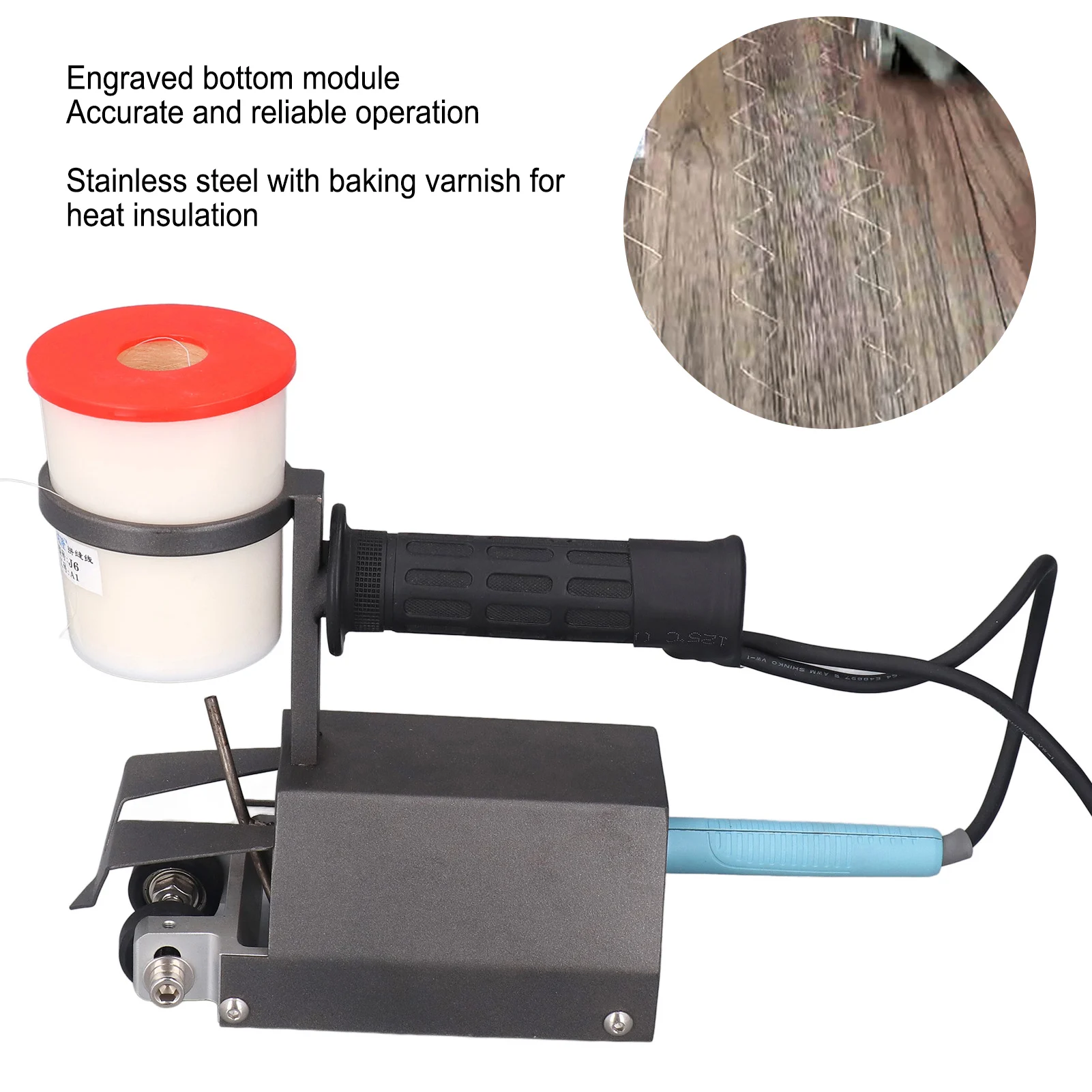 ماكينة خياطة قشرة الخشب الأوتوماتيكية 220 فولت عملية دقيقة عزل الحرارة النجارة تستخدم ماكينة خياطة اللحف المحمولة